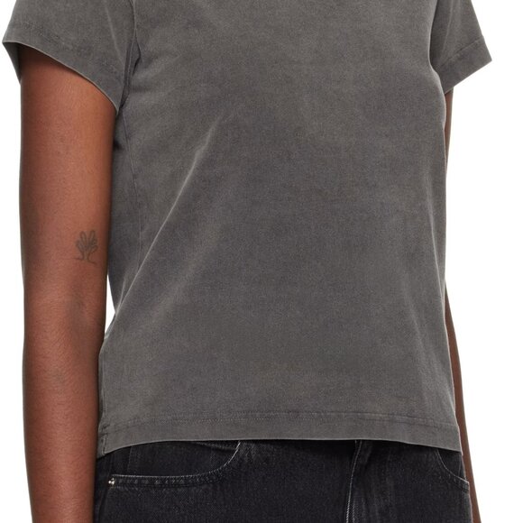 T by Alexander Wang Grey Cotton Logo T-Shirt | NWT | Size S - Picture 3 of 4